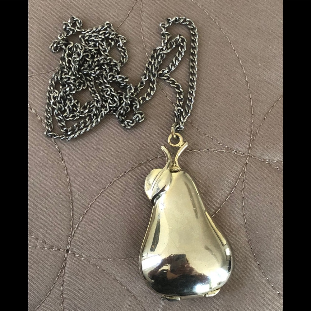 Vintage Estée Lauder Aliage solid perfume necklace